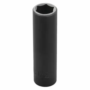 PROTO J7720HT Impact Socket, 3/8 Inch Drive Size, 5/8 Inch Socket Size, 6-Point, Deep, Black Oxide, SAE | CT8EPY 45TX81