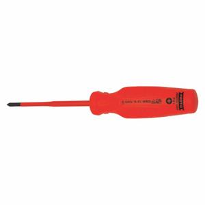 PROTO J90001-VDE Insulated Phillips Screwdriver, Tip Size, 8 1/4 Inch Overall Length, 4 Inch Shank Length | CT8EYT 425Y23