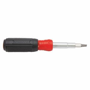 PROTO J93111 Multi-Bit Screwdriver, #1/#10/1/4 In/#15/#2 Tip Size, 8 Tips, 7 1/4 Inch Overall Length | CT8EUT 45JU26