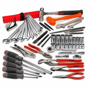 PROTO J99201A Master Tool Set, 62 Total Pcs, SAE, 3/8 Inch Socket Drive Size, Tool Box | CP4LYF 53GM02