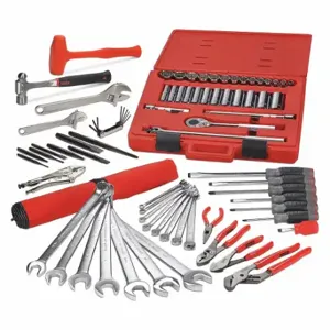 PROTO J99301A Master Tool Set, 78 Total Pcs, SAE, 1/2 Inch Socket Drive Size, Tool Box | CP4LYG 53GM27