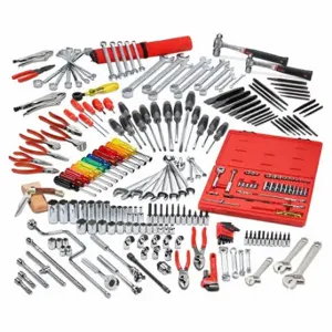 PROTO J99821B Master Tool Set, 233 Total Pcs, SAE, 1/4 in/3/8 Inch Socket Drive Size, Tool Chest | CP4LXP 784JR0