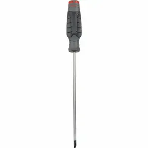 PROTO JP0208RF Screwdriver, #2 Tip Size, 12 1/2 Inch Length, 8 Inch Shank Length, Cushion Grip | CT8EZL 61XK99