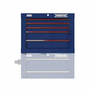 PROTO JSTV2720CS05BL Top Chest, Gloss Blue, 27 Inch W x 22 3/8 Inch D x 20 Inch H, Blue | CT8HCE 60FF68