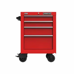 PROTO JSTV2739RS04RD Rolling Tool Cabinet, Gloss Red, 27 Inch Width X 22 3/8 Inch Depth X 38 1/2 Inch Height | CT8HAH 60FF79