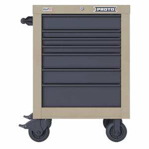 PROTO JSTV2739RS07DT Rolling Tool Cabinet, Gloss Gray, 27 Inch Width X 22 3/8 Inch Depth X 38 1/2 Inch Height | CT8HAB 60FF81