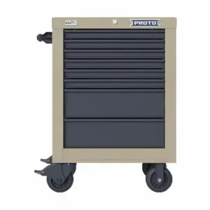 PROTO JSTV2739RS08DT Rolling Tool Cabinet, Gloss Gray, 27 Inch Width X 22 3/8 Inch Depth X 38 1/2 Inch Height | CT8HAC 60FF86