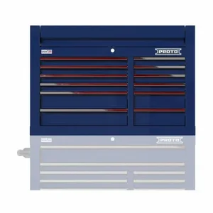 PROTO JSTV4228CD12BL Top Chest, Gloss Blue, 42 Inch W x 22 3/8 Inch D x 28 Inch H, Blue | CT8HCG 60FF93