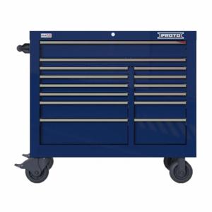 PROTO JSTV4239RD14BL Rolling Tool Cabinet, Gloss Blue, 42 Inch Width X 22 3/8 Inch Depth X 38 1/2 Inch Height | CT8GZR 60FF98