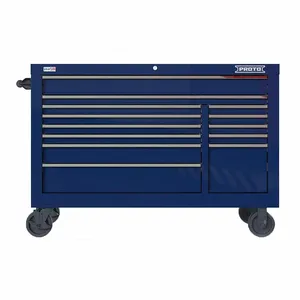 PROTO JSTV5539RD13BL Rolling Tool Cabinet, Gloss Blue, 55 Inch Width X 22 3/8 Inch Depth X 38 1/2 Inch Height | CT8GZU 60FG09