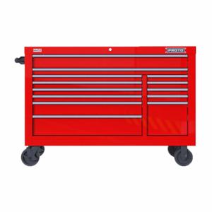 PROTO JSTV5539RD13RD Rolling Tool Cabinet, Gloss Red, 55 Inch Width X 22 3/8 Inch Depth X 38 1/2 Inch Height | CT8HBR 60FG10