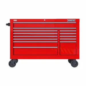 PROTO JSTV5539RD13RD Rolling Tool Cabinet, Gloss Red, 55 Inch Width X 22 3/8 Inch Depth X 38 1/2 Inch Height | CT8HBR 60FG10