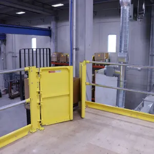 PS DOORS PLG-72-PCY Pallet Gate, 72 Inch Opening, Powder Coated, Yellow | CM9APJ