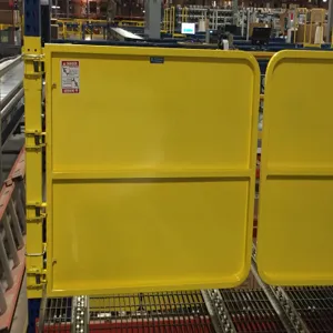 PS DOORS PRGBL-60-PCY Pallet Rack Safety Gate, 60 Inch Opening Width, End Unit, Left Mount, Steel | CE8UPT