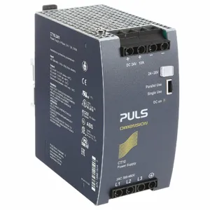 PULS DC CT10.241 Power Supply, 380 To 480 V AC, Three, 24 To 28V DC, 240W, 10.0, Din Rail | CT8HJD 45ET81