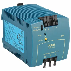 PULS DC ML100.100 Power Supply, 100 To 120 V AC/200 To 240 V AC, Single, 24 To 28V DC, 100W, 4.2, Din Rail | CT8HHM 45ET85