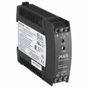 PULS DC ML15.051 Power Supply, 100 To 240 V AC, Single, 5 To 5.5V DC, 15W, 3.0, Din Rail | CT8HJB 45ET70