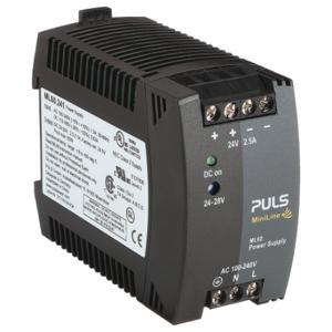 PULS DC ML60.241 Power Supply, 100 To 240 V AC, Single, 24 To 28V DC, 60W, 2.5, Din Rail | CT8HHY 45ET75