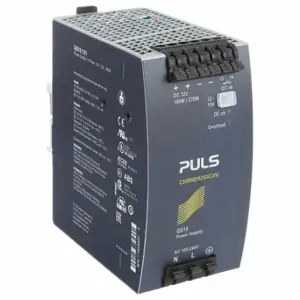 PULS DC QS10.121 Power Supply, 100 To 240 V AC, Single, 12 To 15V DC, 180W, 15.0, Din Rail | CT8HHU 45ET82