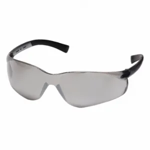 PYRAMEX S2570S Safety Glasses, Traditional Frame, Frameless, Gray Mirror, Black, Silver, M Eyewear Size | CT8HQT 29XT99