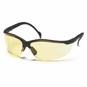 PYRAMEX SB1830S Safety Glasses, Traditional Frame, Half-Frame, Black, Black, M Eyewear Size, Unisex | CT8HQZ 29XT86