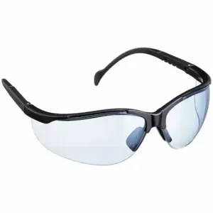 PYRAMEX SB1860S Safety Glasses, Anti-Scratch, No Foam Lining, Wraparound Frame, Half-Frame, Blue, Black | CT8HPN 29XT77