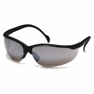 PYRAMEX SB1870S Schutzbrille, traditioneller Rahmen, Halbrahmen, grauer Spiegel, schwarz, schwarz, M Brillengröße | CT8HRA 29XT81