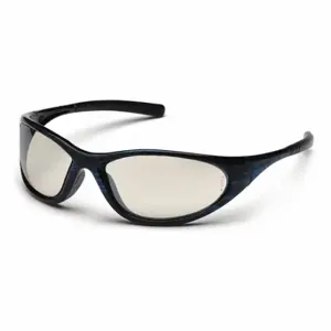 PYRAMEX SB3380E Safety Glasses, Traditional Frame, Full-Frame, Gray Mirror, Black, Black, M Eyewear Size | CT8HQX 29XT98