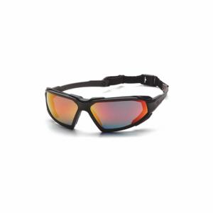 PYRAMEX SBB5055DT Safety Glasses, Full-Frame, Red Mirror, Black | CT8HQD 29XT40