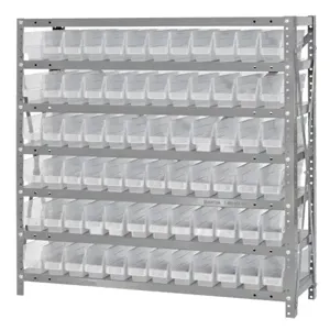 QUANTUM STORAGE SYSTEMS 1239-100CL Clear-View Shelf Bin, 12 x 36 x 39 Inch Size | CG9DCN