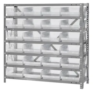 QUANTUM STORAGE SYSTEMS 1239-107CL Clear-View Shelf Bin, 12 x 36 x 39 Inch Size | CG9DCR