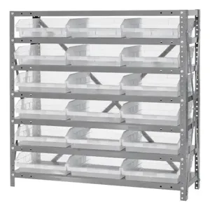 QUANTUM STORAGE SYSTEMS 1239-109CL Clear-View Shelf Bin, 12 x 36 x 39 Inch Size | CG9DCT