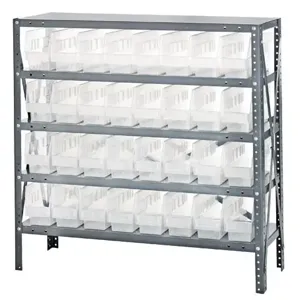 QUANTUM STORAGE SYSTEMS 1239-201CL Shelf Bin Unit, Clear-View, 12 x 36 x 39 Inch Size | CG9DFX