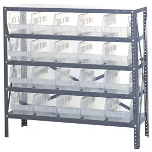 QUANTUM STORAGE SYSTEMS 1239-202CL Shelf Bin Unit, Clear-View, 12 x 36 x 39 Inch Size | CG9DFY