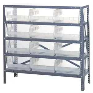 QUANTUM STORAGE SYSTEMS 1239-209CL Shelf Bin Unit, Clear-View, 12 x 36 x 39 Inch Size | CG9DGA