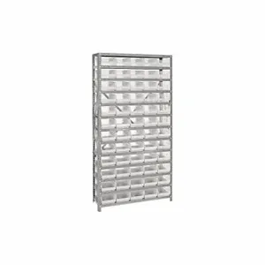 QUANTUM STORAGE SYSTEMS 1275-102CL Clear-View Shelf Bin, 12 x 36 x 75 Inch Size | CG9DCW