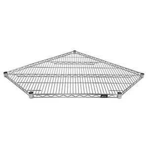 QUANTUM STORAGE SYSTEMS 1836CRNC Corner Wire Shelf, Chrome, 5 Sided, 18 x 36 Inch Size | CG9CVA