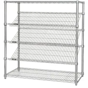 QUANTUM STORAGE SYSTEMS 1836SL6C Stationary Slanted Shelving, 18 x 36 x 63 Inch Size | CG9TCM