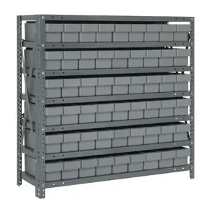 QUANTUM STORAGE SYSTEMS 1839-604 Open Shelving With Drawer, 18 x 36 x 39 Inch Size, 7 Shelves | CG9EPK