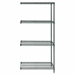 QUANTUM STORAGE SYSTEMS AD74-2424P Wire Shelving, 4 Shelves Add-On, 24 x 24 x 74 Inch Size, Proform Green Epoxy | CG9KTE