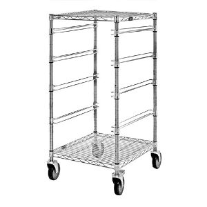 QUANTUM STORAGE SYSTEMS BC212439M4CO Bin Cart Without Container, 24 x 21 x 45 Inch Cart, 4 Levels, No Bins | CG9CWM