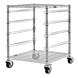 QUANTUM STORAGE SYSTEMS BC212439M4CO Bin Cart Without Container, 24 x 21 x 45 Inch Cart, 4 Levels, No Bins | CG9CWM