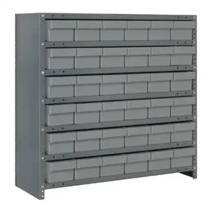 QUANTUM STORAGE SYSTEMS CL1239-601 Closed Shelving With Drawer, 12 x 36 x 39 Inch Size, 7 Shelves | CG9DHM