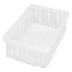 QUANTUM STORAGE SYSTEMS DG92035CL Clear-View Dividable Grid Container, 16-1/2 x 10-7/8 x 3-1/2 Inch Size, | CG9DAU