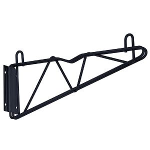 QUANTUM STORAGE SYSTEMS DWB18BK Cantilever Arm, Black Epoxy, Two Wall Mount Brackets with Two 18 Inch Cantilevers | CG9FHJ