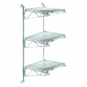 QUANTUM STORAGE SYSTEMS GACB18-54-1860S Ventilated SS Wire Wall Shelf, 60 W x 18 D x 54 Inch H, No. of Shelves 4 | CD2FEZ 45TW02