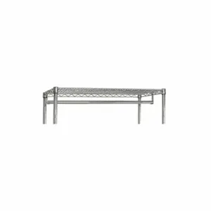 QUANTUM STORAGE SYSTEMS GR48S Shelf Hanger/Rail Rod, 48 Inch Width x 1 Inch Height, Steel, Stainless Steel, Silver | CT8JUY 45TW38