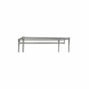 QUANTUM STORAGE SYSTEMS GR72S Shelf Hanger/Rail Rod, 72 Inch Width x 1 Inch Height, Steel, Stainless Steel, Silver | CT8JVA 45TW40