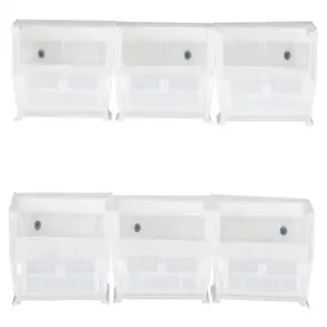 QUANTUM STORAGE SYSTEMS HNS220CL Clear-View Ultra Hanging Bin, Plastic Rail Package, 6 Clear Bins, Two Rails | CG9DGR