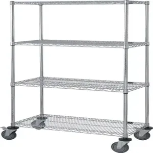 QUANTUM STORAGE SYSTEMS M2436C47 Mobile Cart, 4 Wire Shelf, 24 x 36 x 80 Inch Size | CG9CTB